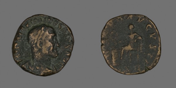 Sestertius (Coin) Portraying Emperor Maximinus, AD 235/236, Roman, minted in Rome, Roman Empire,