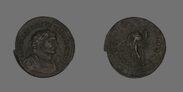 Follis (Coin) Portraying Emperor Galerius Valerius Maximianus (Galerius), about AD 303, Roman,