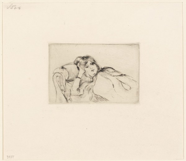 Young Woman at Rest, 1889, Berthe Morisot (French, 1841-1895), printed by Ernest Rouart (French,
