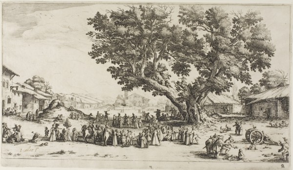 The Fair at Gondreville, 1624, Jacques Callot, French, 1592-1635, France, Etching in black on cream