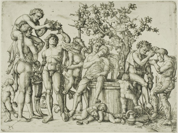 The Triumph of Bacchus, 1528, Daniel Hopfer, I, German, 1470-1536, Germany, Etching on ivory laid