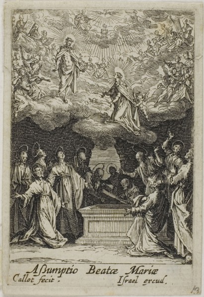 The Assumption of the Virgin, from the Life of the Virgin, n.d., Jacques Callot, French, 1592-1635,