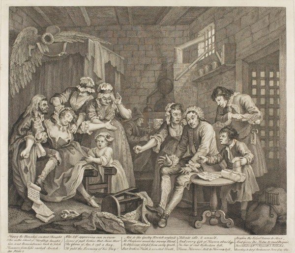 Plate Seven, from A Rake’s Progress, June 1735, William Hogarth, English, 1697-1764, England,
