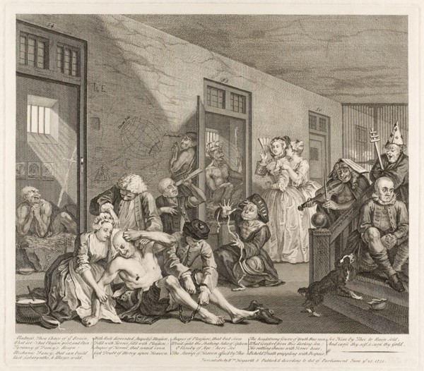 Plate Eight, from A Rake’s Progress, June 1735, William Hogarth, English, 1697-1764, England,