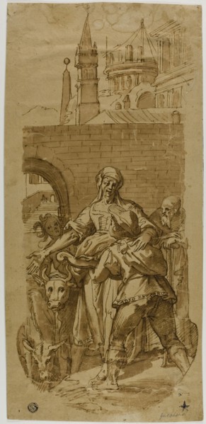 Taddeo Zuccaro at the Entrance to Rome, Greeted by Servitude, Hardship, and Toil, 1590s, After