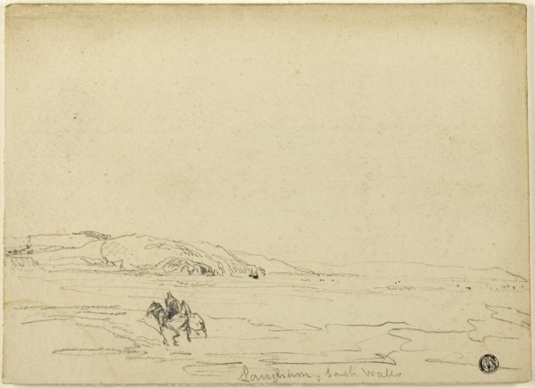 Langham, South Wales, n.d., David Cox, the elder, English, 1783-1859, England, Graphite on cream