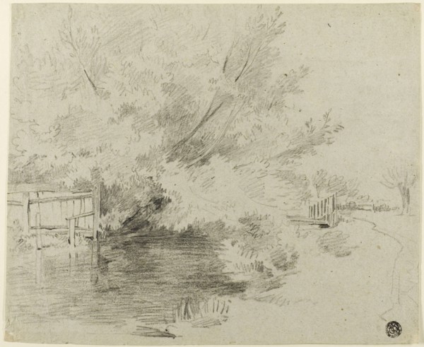 On the Mole, n.d., Attributed to William Henry Hunt, English, 1790-1864, England, Black crayon on