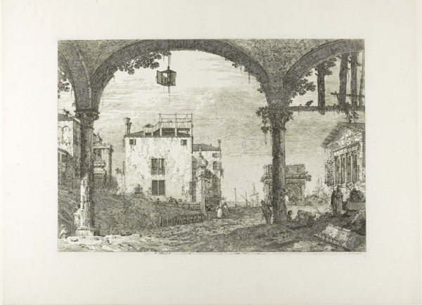 The Portico with the Lantern, from Vedute, 1735/44, Canaletto, Italian, 1697-1768, Italy, Etching