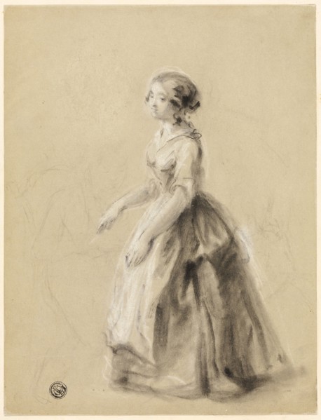 Girl, n.d., Attributed to William Mulready, English, born Ireland, 1786-1863, England, Black and
