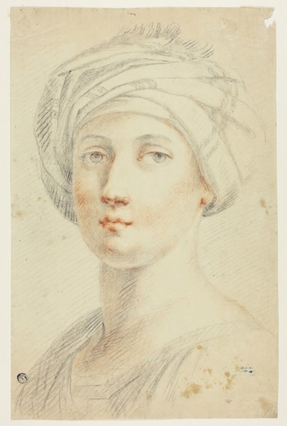 Portrait Bust of Young Woman in Turban, n.d., Attributed to David Allan (Scottish, 1744-1796), or