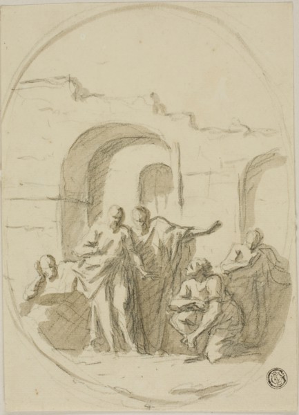 Saint Paul and Barnabas at Lystra, c. 1714, James Thornhill, English, 1675-1734, England, Black