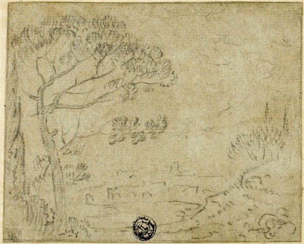 Italian Landscape with Umbrella Pine in Foreground, n.d., Richard Wilson, English, 1714-1782,