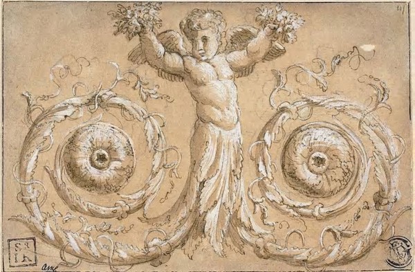 Ornamental Decoration, n.d., Attributed to Charles Errard II, French, c. 1606-1689, France, Pen and