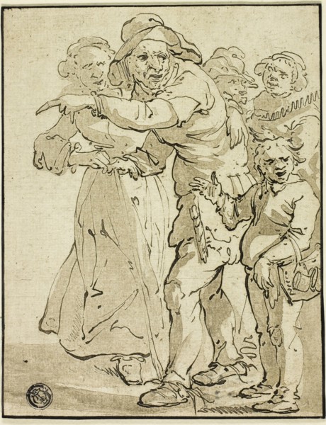 Peasants, n.d., Jacob Cornelis Ploos van Amstel, Dutch, 1726-1798, Netherlands, Pen and wash on