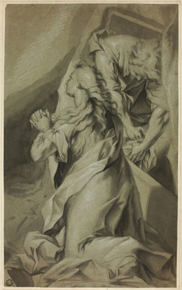 Kneeling Magdalene and Tomb Attendant, n.d., After Federico Barocci, Italian, c. 1535-1612, Italy,