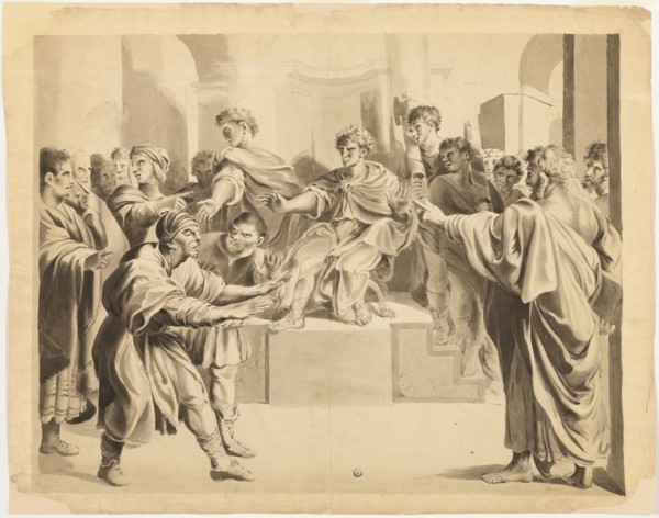 Blinding of Elymas, c. 1807, John Constable (English, 1776-1837), or after Raffaello Sanzio, called