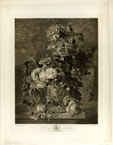 A Flower Piece, from The Houghton Gallery, 1778, Richard Earlom (British, 1743-1822), after Jan van