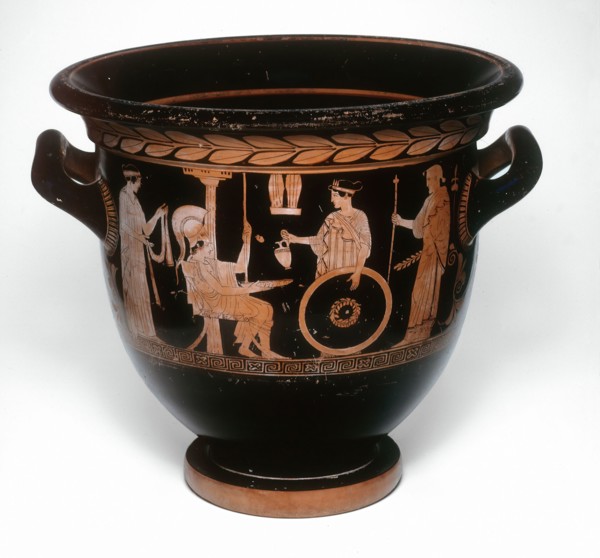Bell Krater (Mixing Bowl), about 450 BC, Greek, Athens, Manner of the Niobid Painter, Athens,