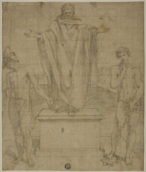 Study for Allegory of Faith and Silence, 1500/95, Bartolomeo Cesi (Italian, 1556-1629), or School