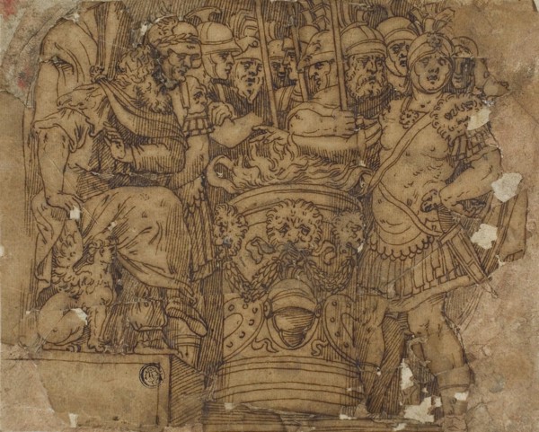 Mucius Scaevola Putting His Hand in the Flame before Porsenna, n.d., After Polidoro Caldara, called