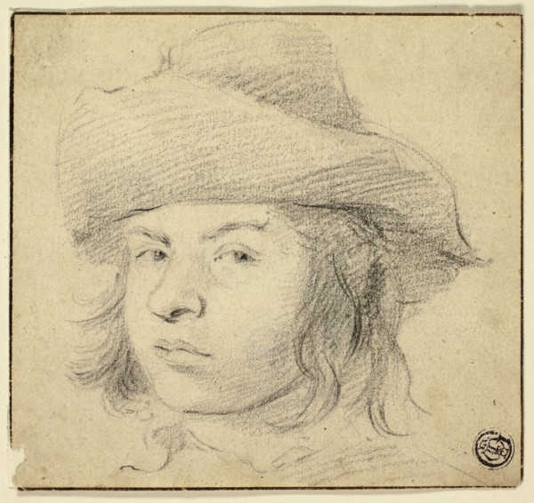 Bust of Young Man with Hat, n.d., Attributed to Cornelis Visscher, Dutch, c. 1629-1658, Holland,