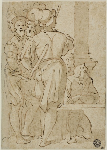Standing Soldiers and Kneeling Figures, late 16th century, After Taddeo Zuccaro, Italian,