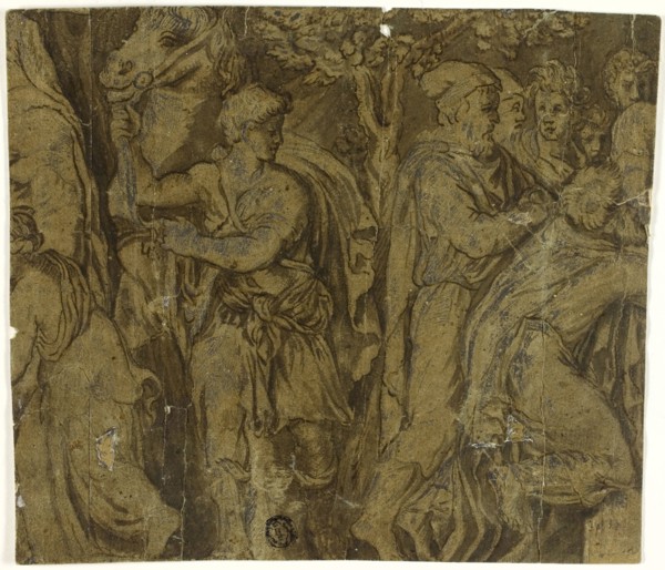 Story of Niobe: Youth with Horse, Worshippers, n.d., After Polidoro Caldara, called Polidoro da