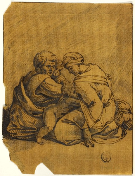 Family Group: Ozias, King of Judah, Nursed by his Mother, n.d., After Michelangelo Buonarroti,