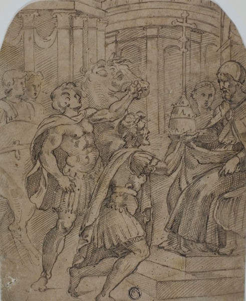 Study for the Emperor Constantine Offering the Tiara to Pope Sylvester, n.d., After Raffaello