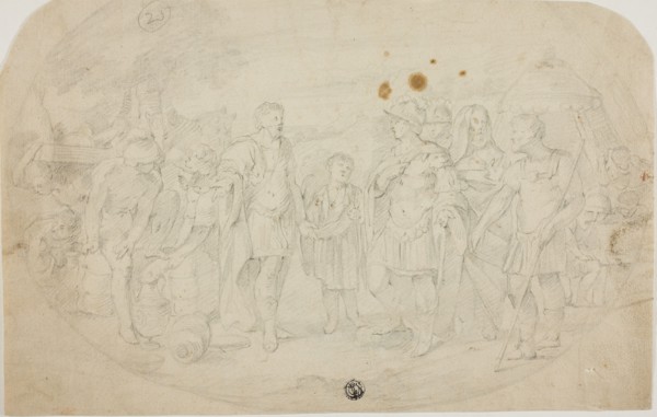 Alexander the Great and King Taxiles, c. 1615, After Sisto Badalocchio, Italian, 1581-1647, Italy,