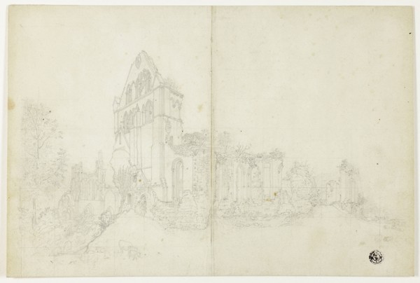 Byland Abbey, Yorkshire, c. 1820, Attributed to William Westall, English, 1781-1850, England,