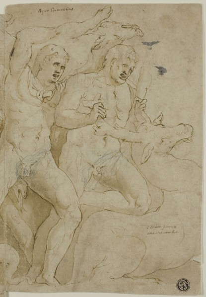 Ancient Sarcophagus Relief with the Labors of Hercules, n.d., Attributed to Girolamo Sellari,