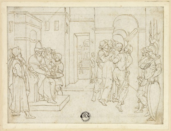 Pilate Washing His Hands, with Christ Being Led Away, late 16th century, After Giovanni de