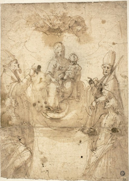 Madonna and Child with Adoring Saints, n.d., Guglielmo Caccia, called Il Moncalvo (Italian,