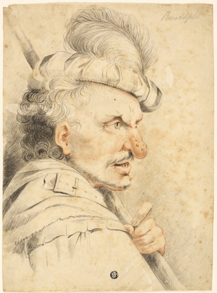Bardolphe, n.d., After John Hamilton Mortimer, English, 1740-1779, England, Red and black chalk on