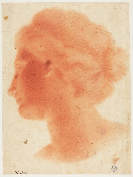 Head of Venus de Medici, n.d., Vincenzo Dandini, Italian, 1607-1675, Italy, Red chalk, with