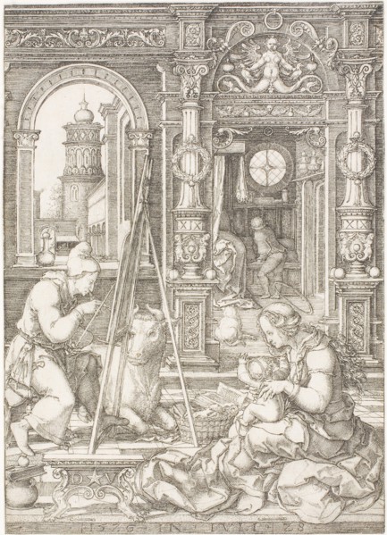 Saint Luke Painting the Virgin and Child, 1526, Dirk Vellert, Netherlandish, 1480-1547,
