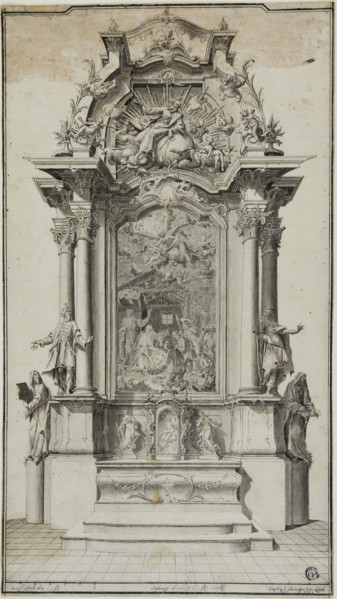 Study for an Altar Containing a Painting of the Adoration of the Shepherds, 1767, Carl Joseph
