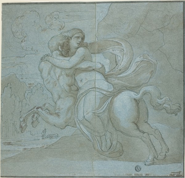 Nessus and Deianira, n.d., Circle of Vincenzo Camuccini, Italian, 1771-1844, Italy, Pen and black