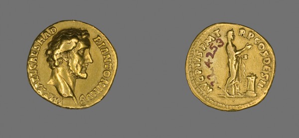 Aureus (Coin) Portraying Emperor Antoninus Pius, AD 138/161, Roman, Roman Empire, Gold, Diam. 2.0