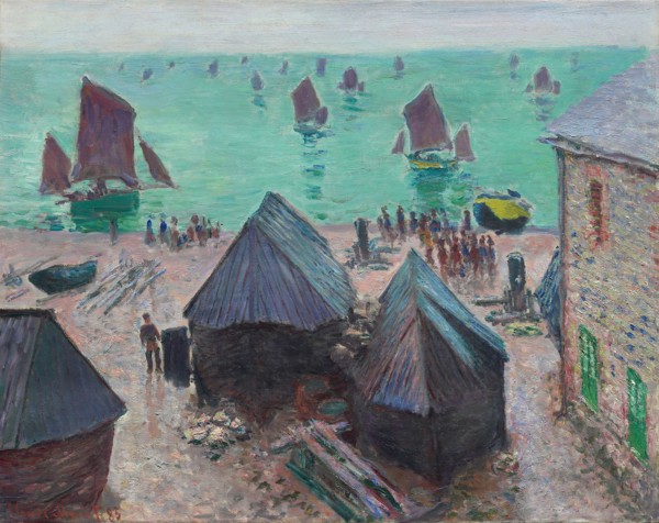The Departure of the Boats, Étretat, 1885, Claude Monet, French, 1840-1926, France, Oil on canvas,
