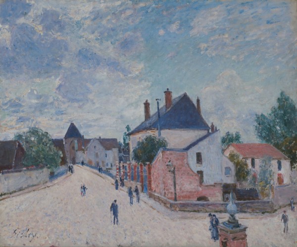 Street in Moret, c. 1890, Alfred Sisley, French, 1839-1899, France, Oil on canvas, 23 7/8 × 28 7/8