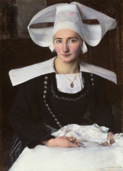 Woman from Brittany, 1886, Pascal-Adolphe-Jean Dagnan-Bouveret, French, 1852-1929, France, Oil on