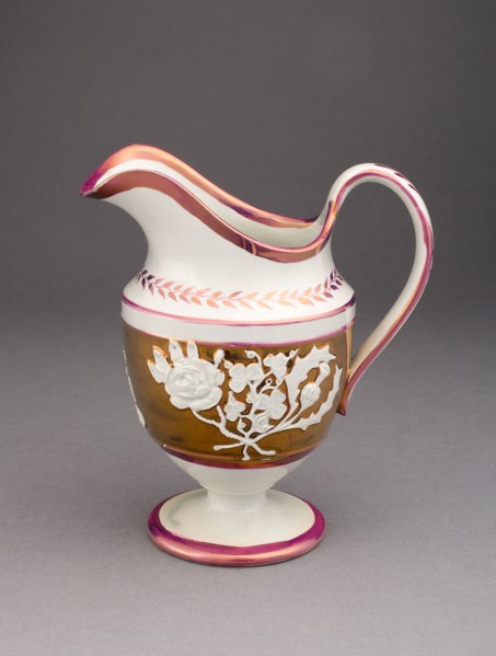 Creamer with Symbols of England, Ireland, and Scotland, c. 1830, England, Staffordshire,