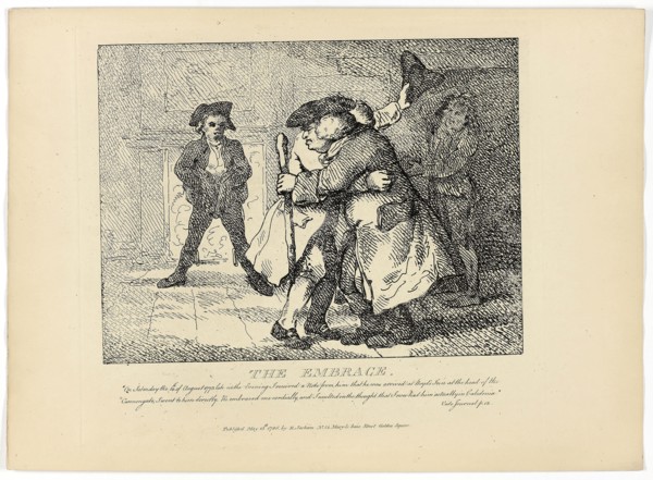 The Embrace, from Boswell’s Tour of the Hebrides, 1786, Thomas Rowlandson, English, 1756-1827,