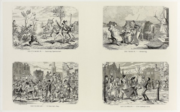 September – Cockney Sportsmen from George Cruikshank’s Steel Etchings to The Comic Almanacks: