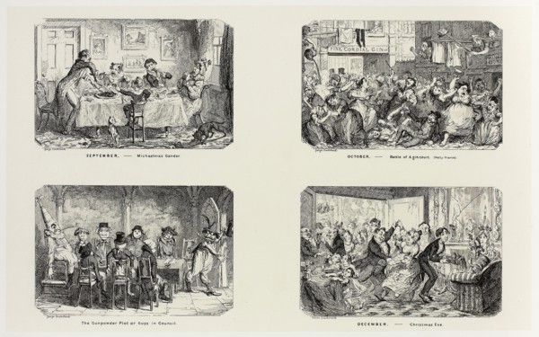 September – Michaelmas Gander from George Cruikshank’s Steel Etchings to The Comic Almanacks: