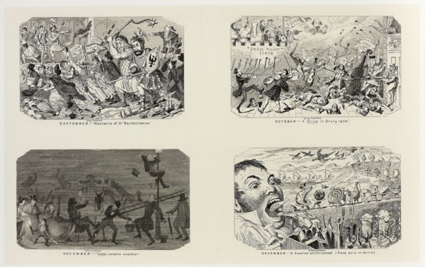 September, Massacre of St. Bartholomew from George Cruikshank’s Steel Etchings to The Comic