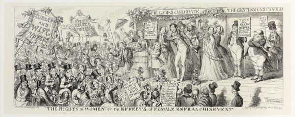 The Rights of Women or the Effects of Female Enfranchisement from George Cruikshank’s Steel