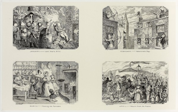 January – Last Year’s Bills from George Cruikshank’s Steel Etchings to The Comic Almanacks: